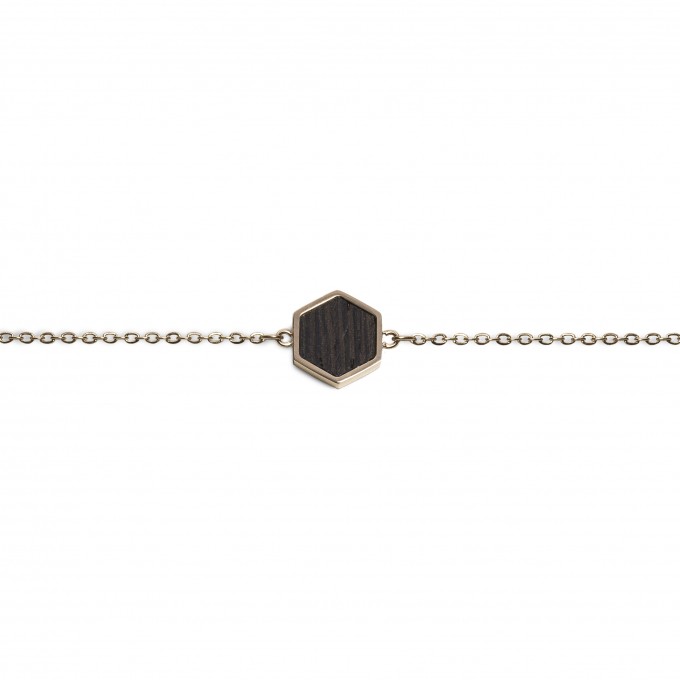 BeWooden Handkette mit Holzdetail - Rose Hexagon Bracelet BeWooden Handkette mit Holzdetail - Rose Hexagon Bracelet