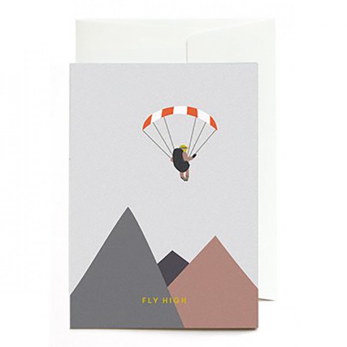 "Fly High - Paragleiter" Klappkarte von Roadtyping "Fly High - Paragleiter" Klappkarte von Roadtyping