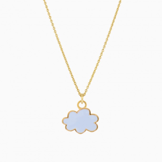 Halskette mit Wolke aus Gold Vermeil | Paeoni Colors 