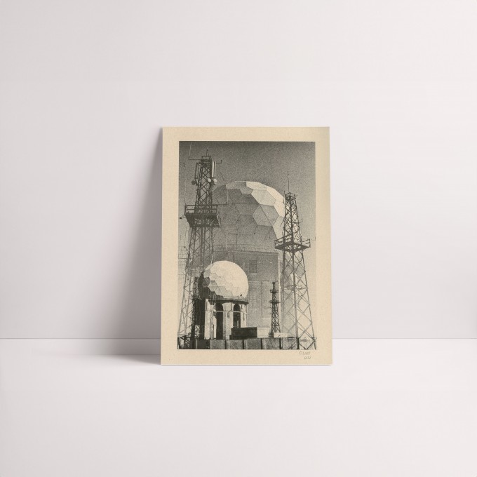 A4 - Filmfotografie Risoprint - Motiv: Radioturm Doppelaufnahme - Vitja Photo Prints