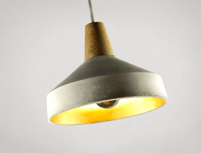 REHFORM Beton Pendelleuchte Gold REHFORM Beton Pendelleuchte Gold