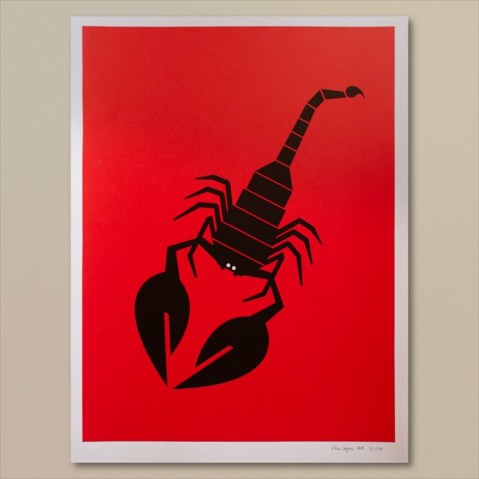 Print now - Riot later ● Abstract Scorpion Siebdruck
