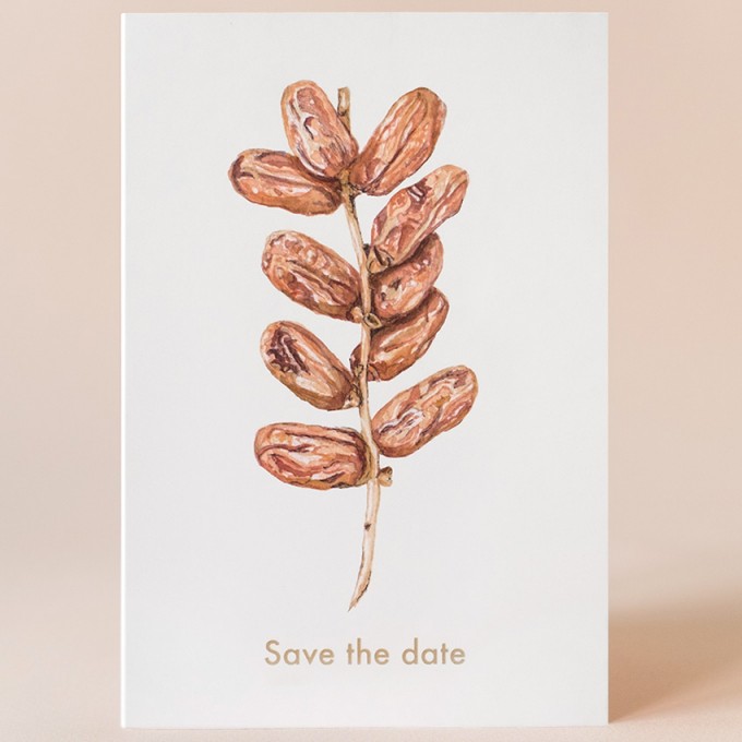 Grußkarte “Save the date“ mit Umschlag / Kamila Sidelnikov Grußkarte “Save the date“ mit Umschlag / Kamila Sidelnikov