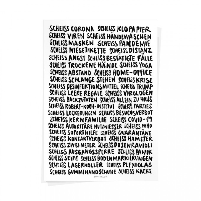 Wolfgang Philippi SCHEISS CORONA Plakat Wolfgang Philippi SCHEISS CORONA Plakat