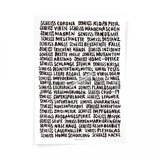 Wolfgang Philippi SCHEISS CORONA Plakat Wolfgang Philippi SCHEISS CORONA Plakat