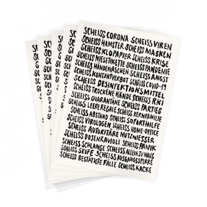 Wolfgang Philippi SCHEISS CORONA KARTE 5er-Pack Wolfgang Philippi SCHEISS CORONA KARTE 5er-Pack