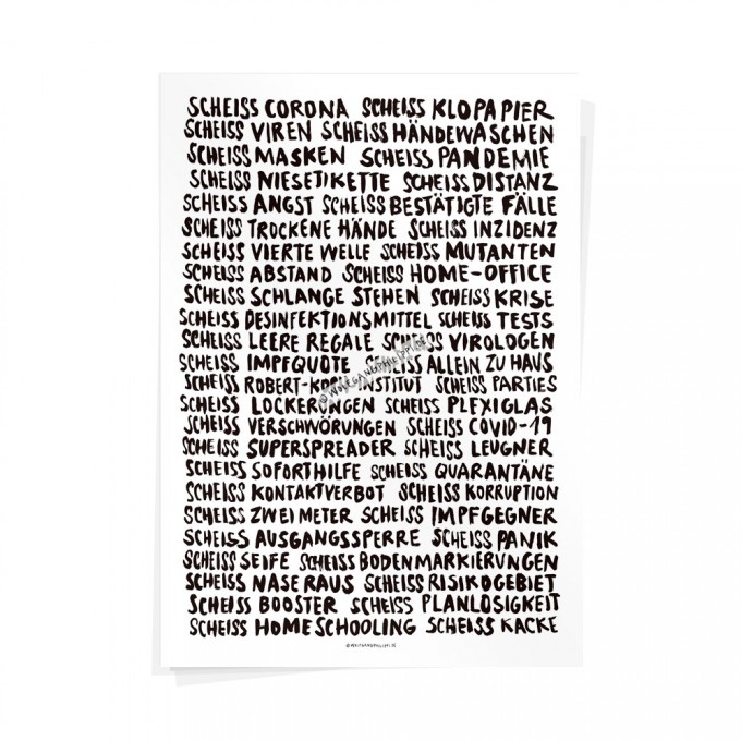 Wolfgang Philippi SCHEISS CORONA Plakat Wolfgang Philippi SCHEISS CORONA Plakat