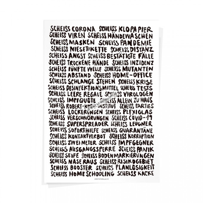 Wolfgang Philippi SCHEISS CORONA Plakat 30x42cm