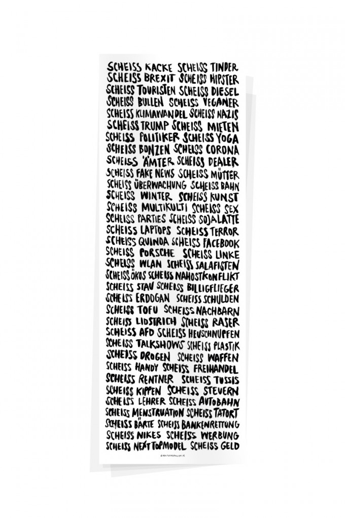 Wolfgang Philippi SCHEISS PLAKAT 21x60 cm Wolfgang Philippi SCHEISS PLAKAT 21x60 cm