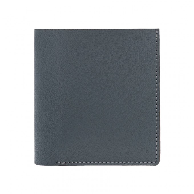 Faltbare Brieftasche in grau - aus premium pflanzlich gegerbtem Ziegenleder Faltbare Brieftasche in grau - aus premium pflanzlich gegerbtem Ziegenleder