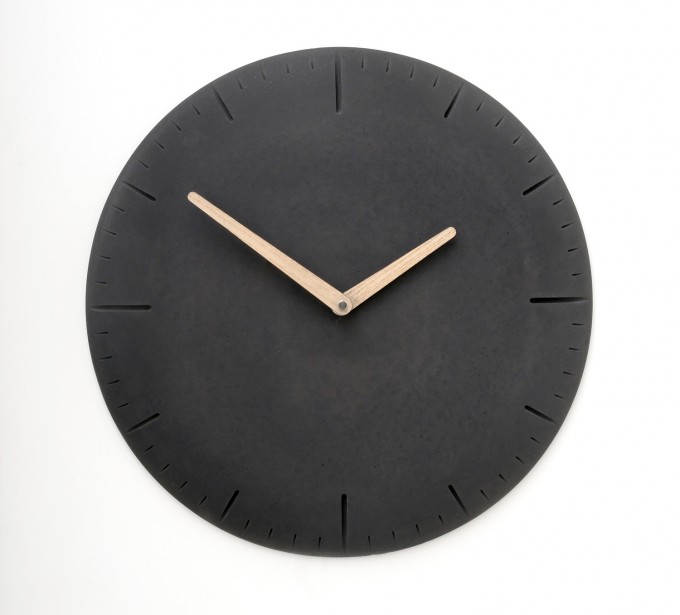 Betonuhr rund von _WertWerke_ (schwarz) Betonuhr rund von _WertWerke_ (schwarz)