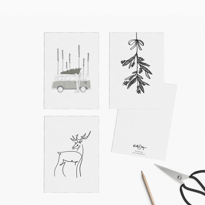 Kruth Design / POSTKARTEN SET WINTER VAN MIX Kruth Design / POSTKARTEN SET WINTER VAN MIX