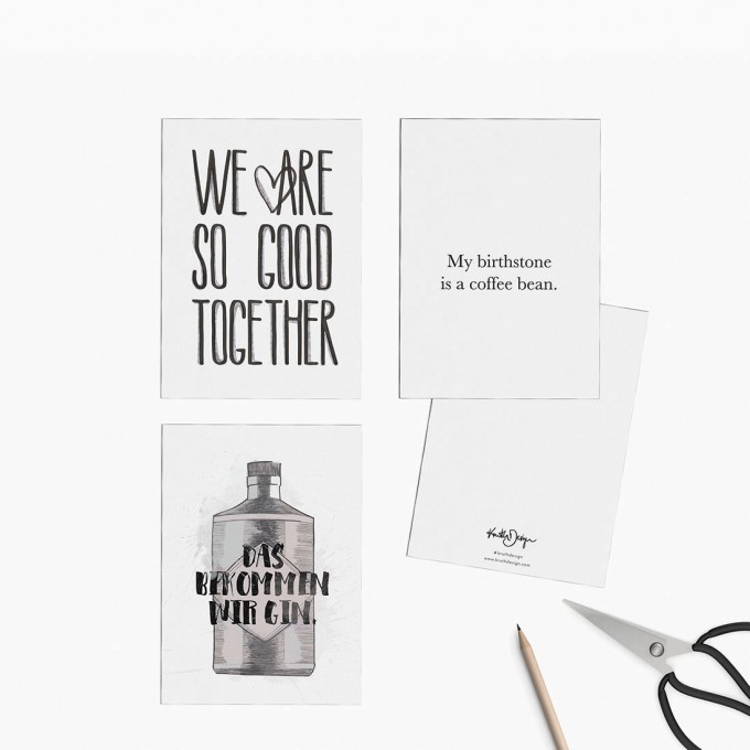 Kruth Design / POSTKARTEN SET GIN MIX Kruth Design / POSTKARTEN SET GIN MIX