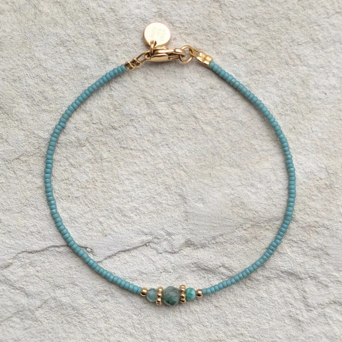 DIY-Set Armband mit Smaragden I wasserfest & plastikfrei I ever so tiny