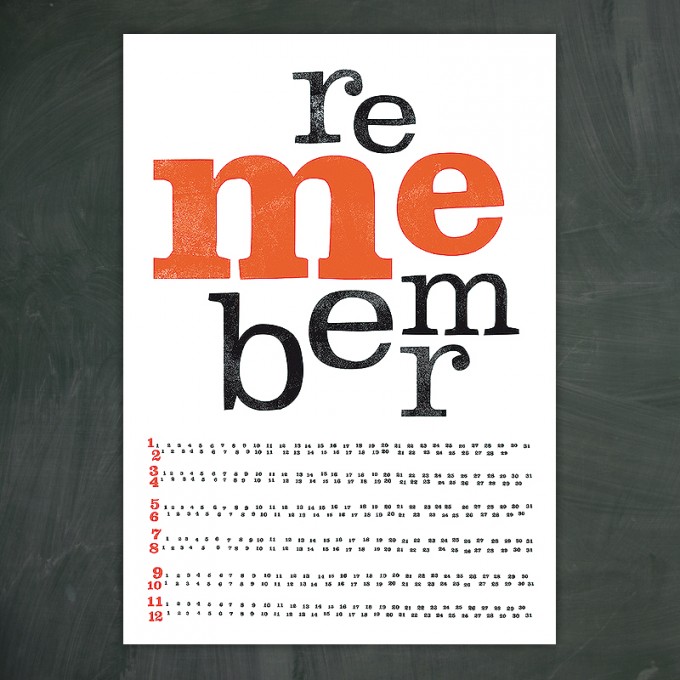 sperlingB Geburtstagskalender-Plakat „remember me“ sperlingB Geburtstagskalender-Plakat „remember me“