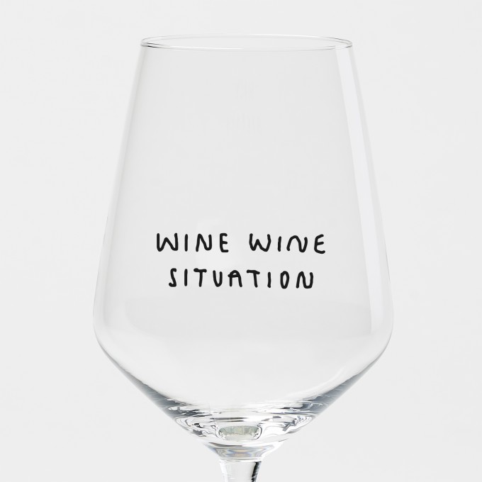 "Wine Wine Situation" Weinglas by Johanna Schwarzer × selekkt "Wine Wine Situation" Weinglas by Johanna Schwarzer × selekkt