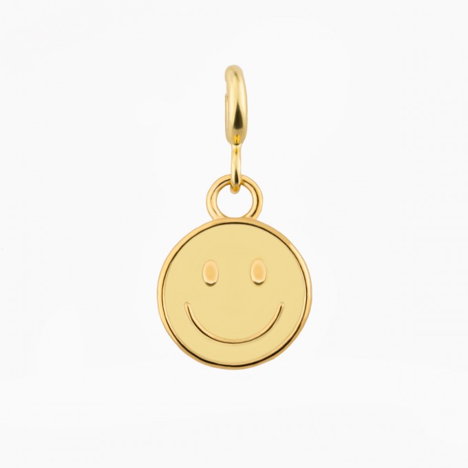Smiley Charm Anhänger aus Gold Vermeil | Paeoni Colors