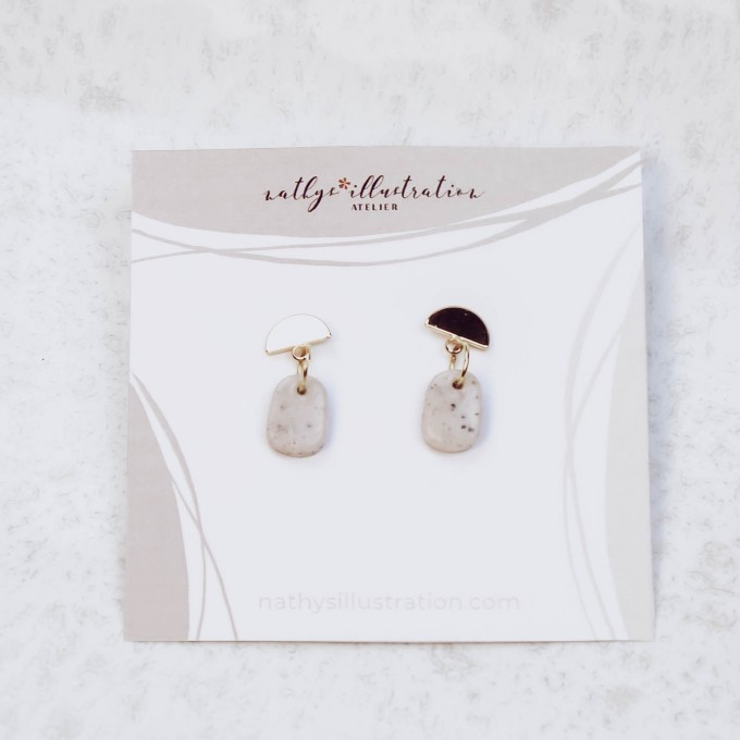 nathys_illustration - Ohrringe "snowdrop" 1,0 cm