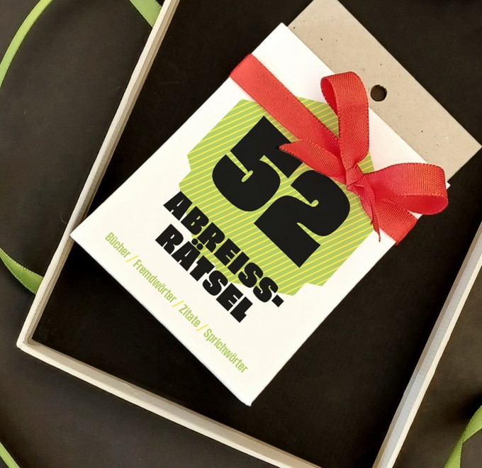 KNOBELBLOCK // Bücher, Fremdwörter, Zitate, Sprichwörter – 52 Rätsel, Abreißkalender