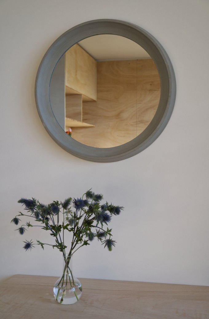 rohes wohnen Spiegelrahmen aus Beton Gesamtdurchmesser 61 cm