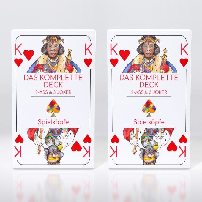 Spielköpfe Spielkarten - Rommé - Das gendergerechte Kartendeck Spielköpfe Spielkarten - Rommé - Das gendergerechte Kartendeck