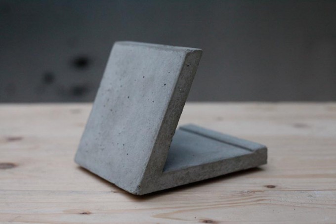 Tablethalter aus Beton Tablethalter aus Beton