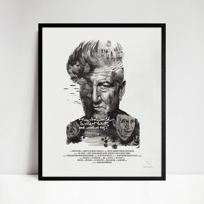 stellavie Movie Director Portrait Print, David Lynch stellavie Movie Director Portrait Print, David Lynch