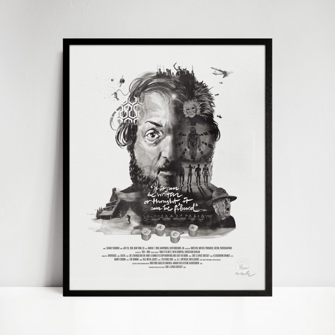 stellavie Movie Director Portrait Print, Stanley Kubrick stellavie Movie Director Portrait Print, Stanley Kubrick