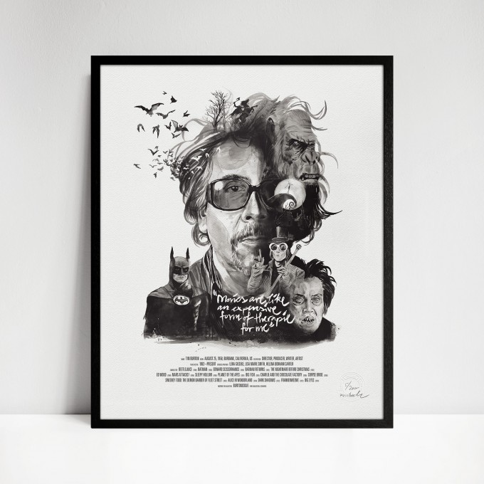 stellavie Movie Director Portrait Print, Tim Burton stellavie Movie Director Portrait Print, Tim Burton