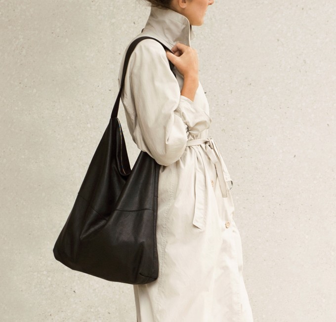 STUDIO AWEARE Shopper / Schultertasche JULI, schwarz, Leder STUDIO AWEARE Shopper / Schultertasche JULI, schwarz, Leder