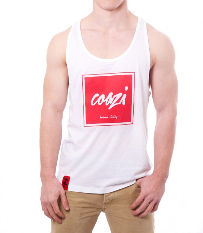 Coazi Written Red Tank-Top Coazi Written Red Tank-Top
