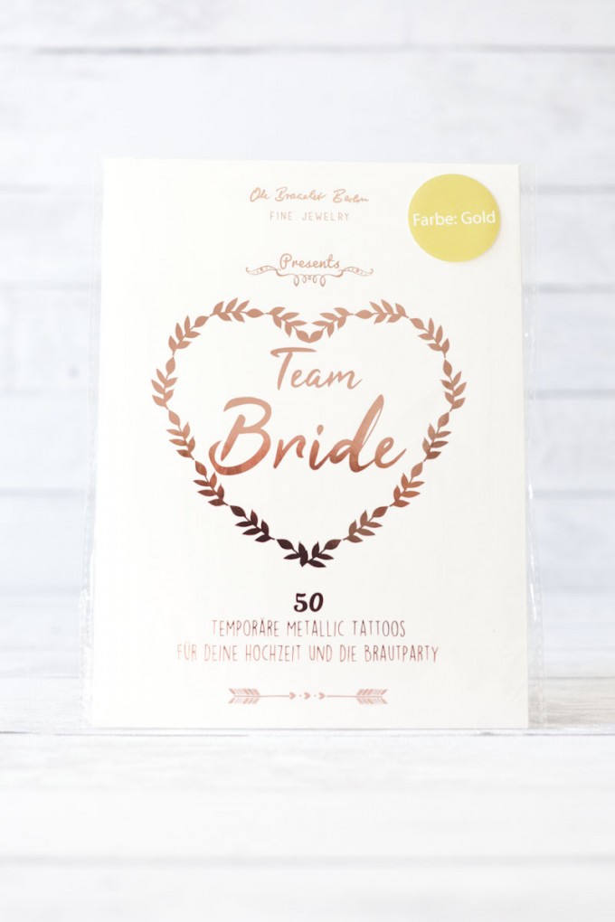 Oh Bracelet Berlin – TEAM Bride Tattoo Set 50-teilig Oh Bracelet Berlin – TEAM Bride Tattoo Set 50-teilig