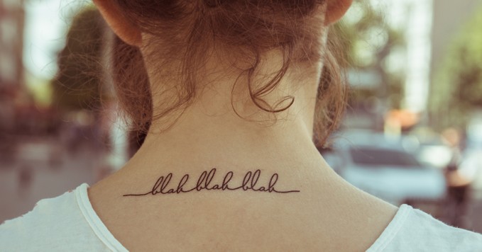 Temporary Tattoo - Blahblahblah (2er Set) Temporary Tattoo - Blahblahblah (2er Set)