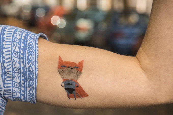 Temporary Tattoo - Supercat (2er Set) Temporary Tattoo - Supercat (2er Set)