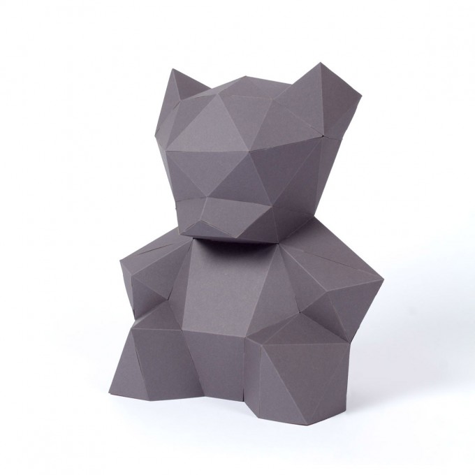 PaperShape Papierskulptur Teddy zum Zusammenstecken PaperShape Papierskulptur Teddy zum Zusammenstecken