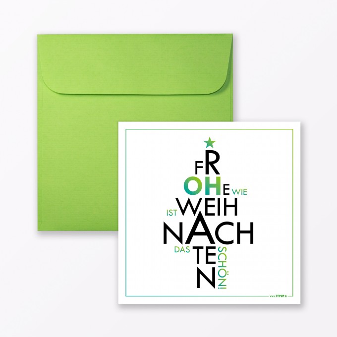 TYPOP Weihnachtskarte "Oh wie ist das schön" quadratisch inkl. Umschlag TYPOP Weihnachtskarte "Oh wie ist das schön" quadratisch inkl. Umschlag