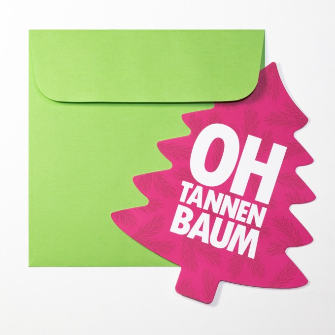 TYPOP Weihnachtskarte "Oh Tannenbaum" in Tannenbaumform inkl. Umschlag TYPOP Weihnachtskarte "Oh Tannenbaum" in Tannenbaumform inkl. Umschlag