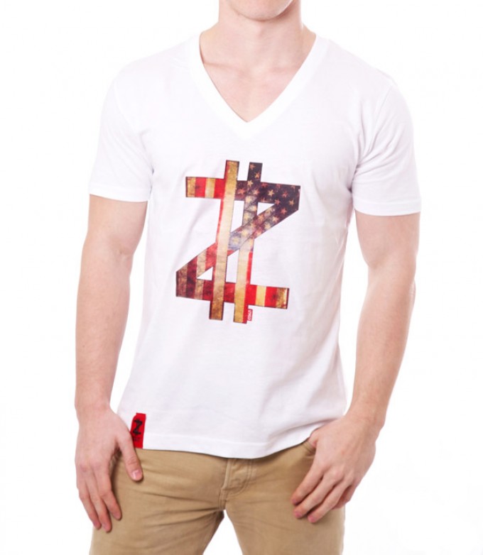 Coazi American Label V-Shirt | Bio Baumwolle & Fair Trade Coazi American Label V-Shirt | Bio Baumwolle & Fair Trade