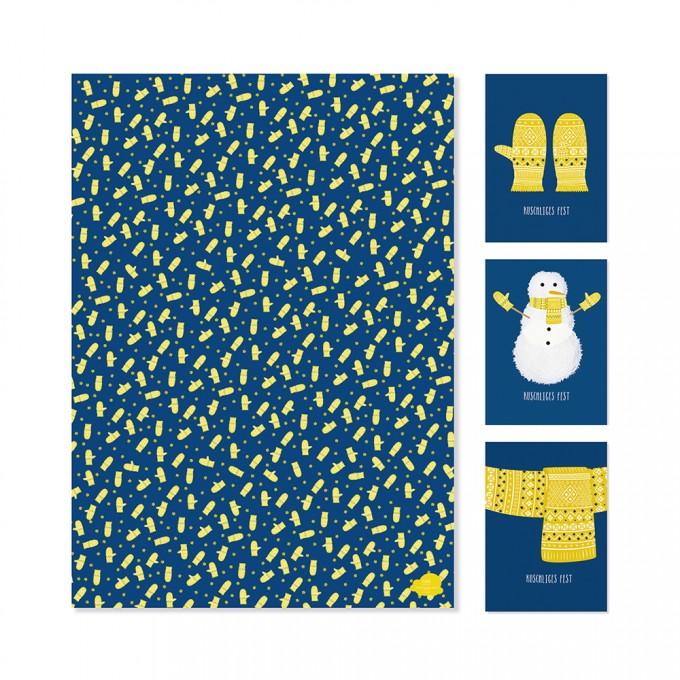 Edith schmuckes Papier "Kuschliges Geschenk - Set"
3 Bögen Geschenkpapier und 3 Postkarten Edith schmuckes Papier "Kuschliges Geschenk - Set"
3 Bögen Geschenkpapier und 3 Postkarten
