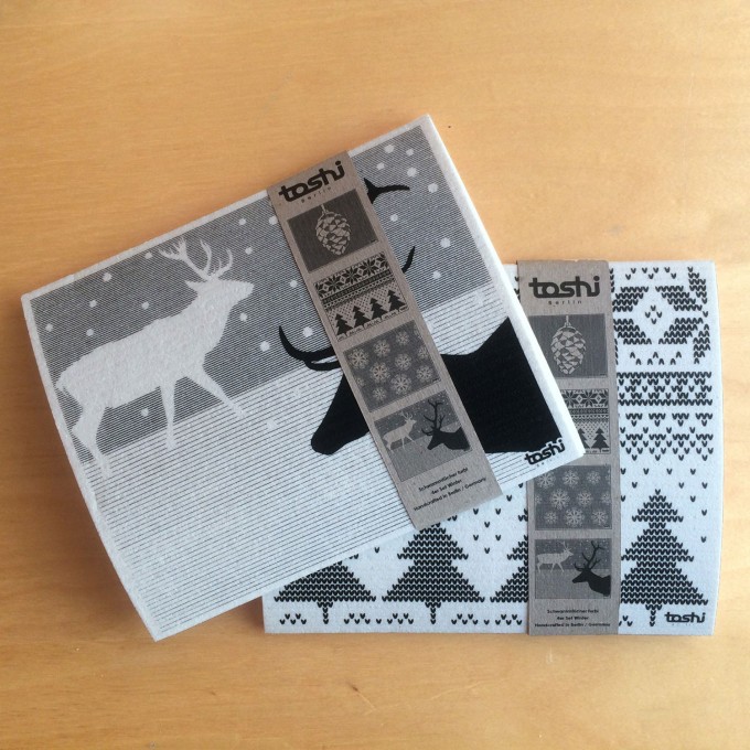 toshi Schwammtücher mit Aufdruck (4er Set Winter) toshi Schwammtücher mit Aufdruck (4er Set Winter)