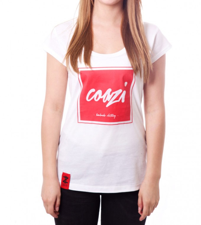 Coazi Written Red Wide T-Shirt Female Coazi Written Red Wide T-Shirt Female