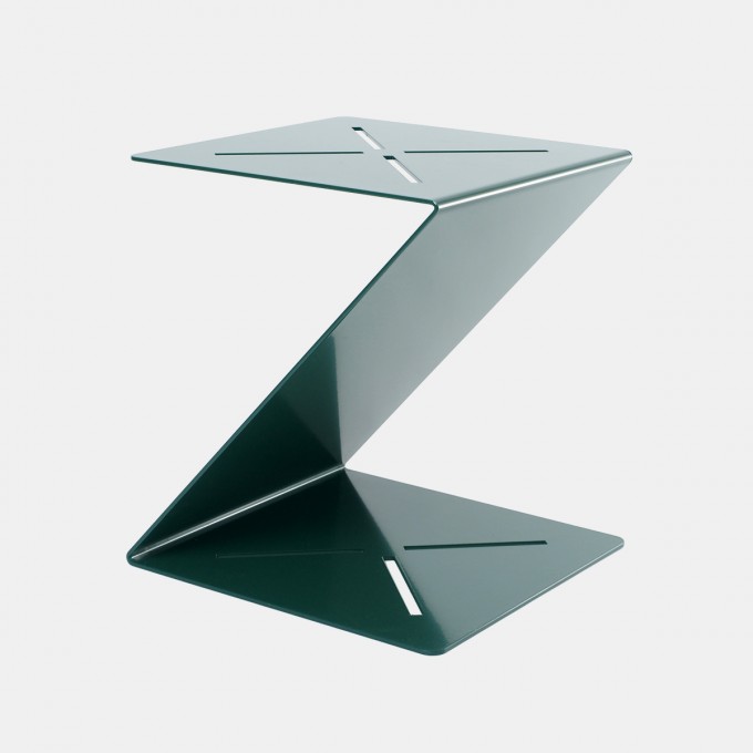 hinzkunst Beistelltisch „XYZ“ Edelstahl pulverbeschichtet, grün/weiß hinzkunst Beistelltisch „XYZ“ Edelstahl pulverbeschichtet, grün/weiß