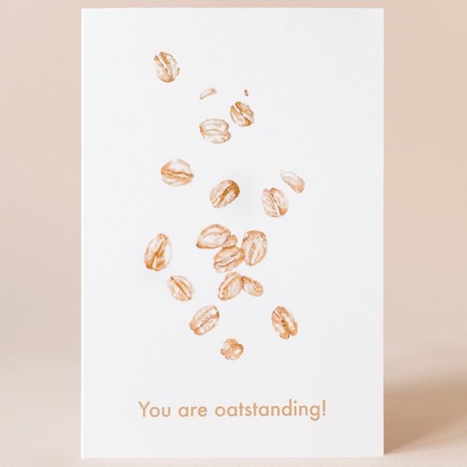 Grußkarte “You are oatstanding“ mit Umschlag / Kamila Sidelnikov Grußkarte “You are oatstanding“ mit Umschlag / Kamila Sidelnikov