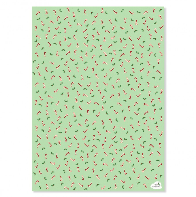 Edith schmuckes Papier "Zuckerstange" 2 Bögen Geschenkpapier 50x70 cm Edith schmuckes Papier "Zuckerstange" 2 Bögen Geschenkpapier 50x70 cm