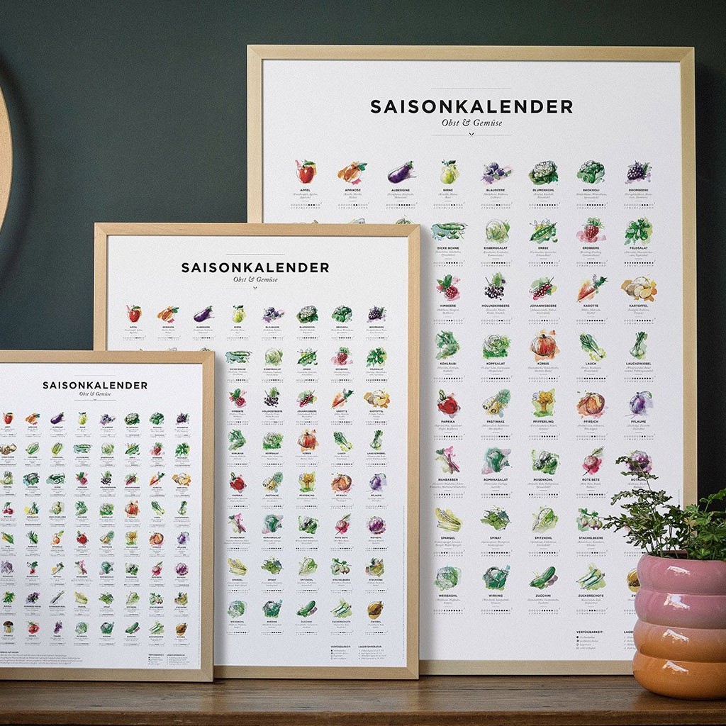 Illustrationen zu Obst und Gemüse