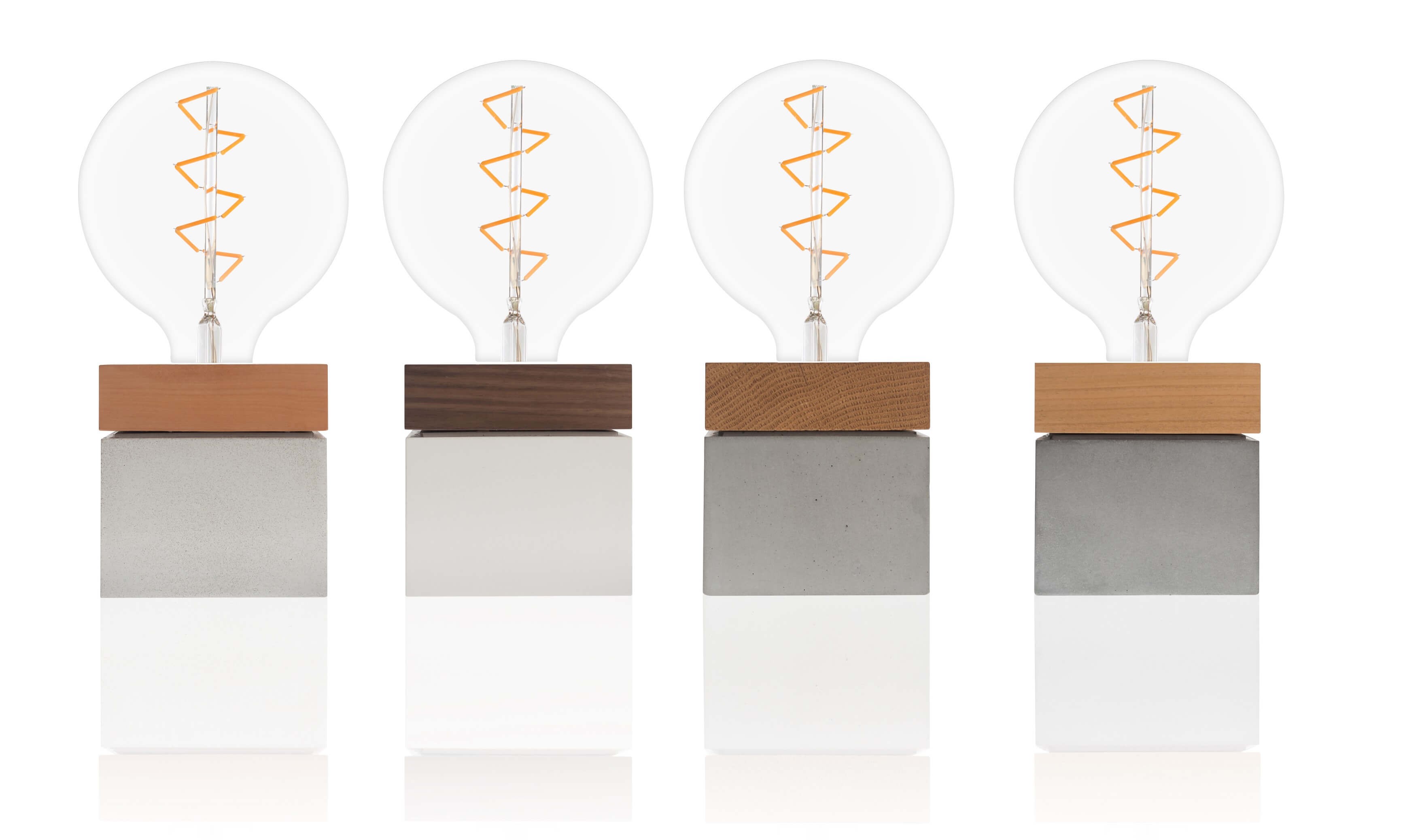 Freiwert Lampe Aus Holz Und Beton Selekkt Com