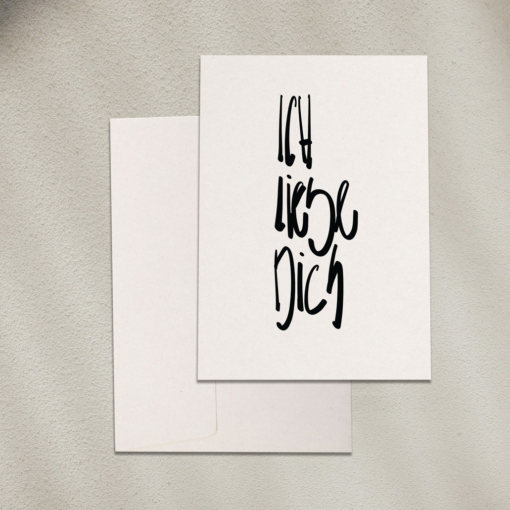 Love is the new black – Grußkarte &quot;Ich Liebe Dich&quot; | selekkt.com