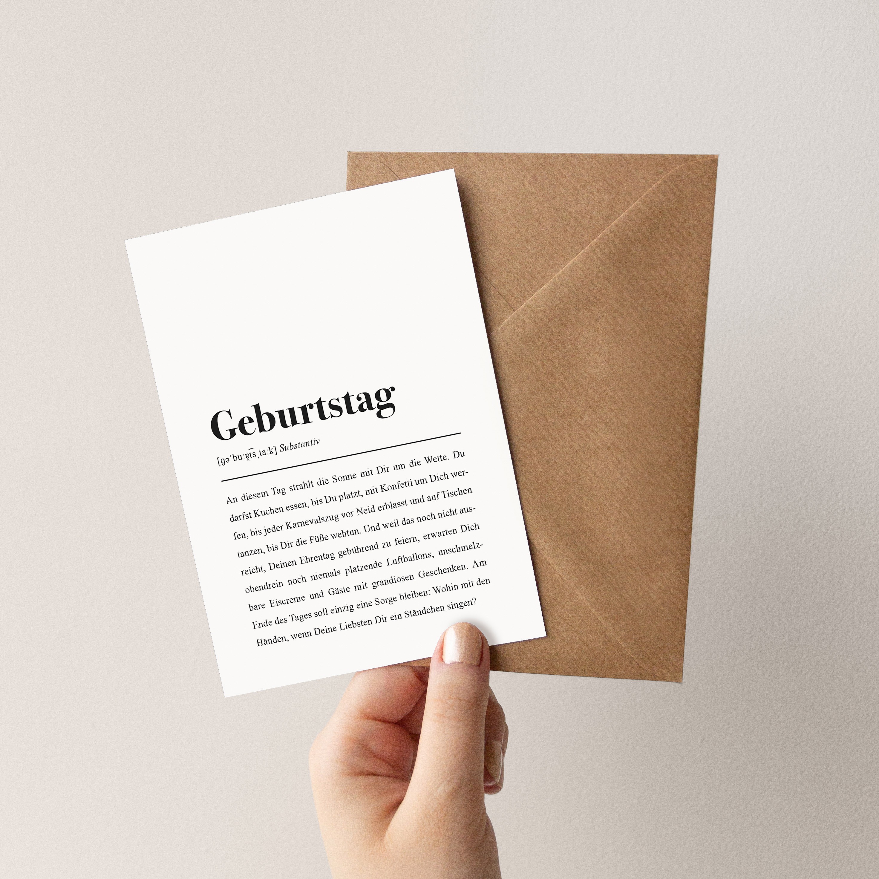 3x Geburtstagskarte mit Umschlag "Geburtstag Definition" - Pulse of Art  selekkt.com