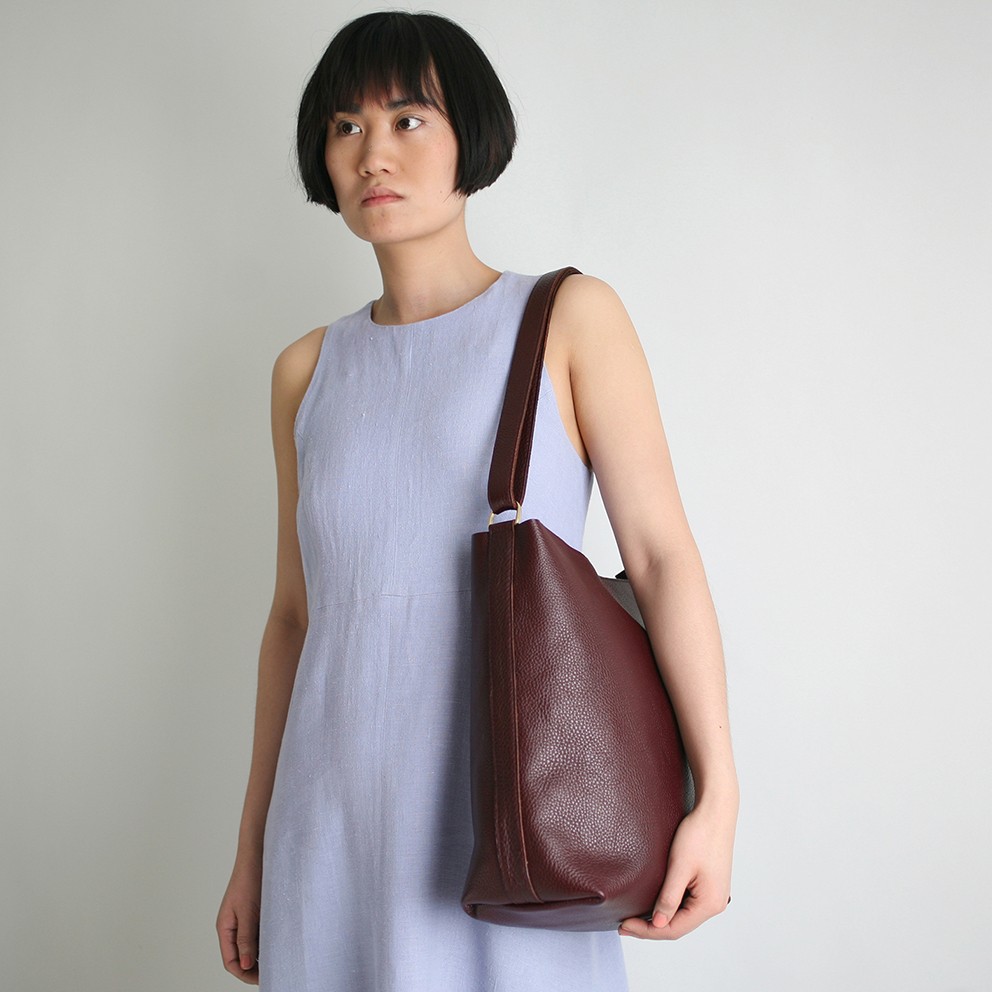 alexbender Hobo Bag echt Leder Bordeaux selekkt