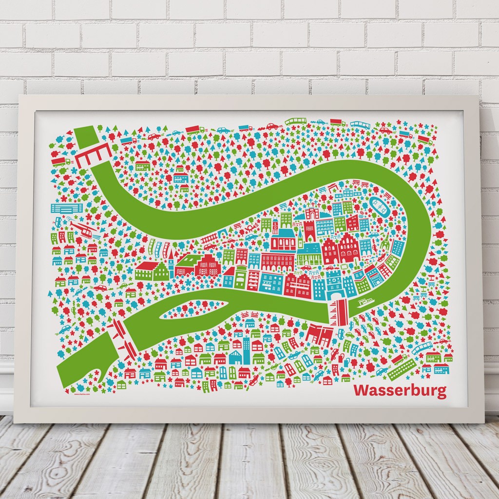 Vianina Wasserburg Poster 70 x 50